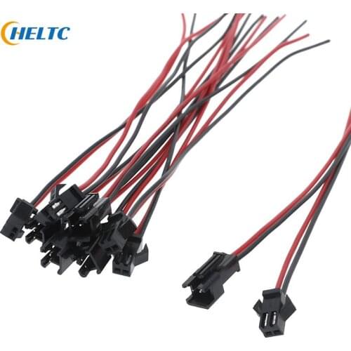 10PCS 15cm Long JST SM 2pins Plug Male To Female Wire Connector Best Sale