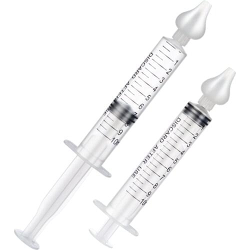 2 Pcs Baby Nose Clean Needle Tube Infant Baby Care Nasal Aspirator Cleaner 10ML Baby Rhinitis Nasal Washer