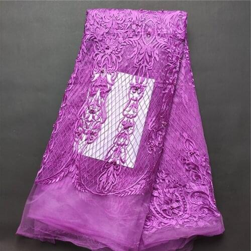 African Lace Fabric 2021 High Quality Lace Nigerian Lace Fabrics for Sewing Dress French Lace Fabric 5 Yards JL015