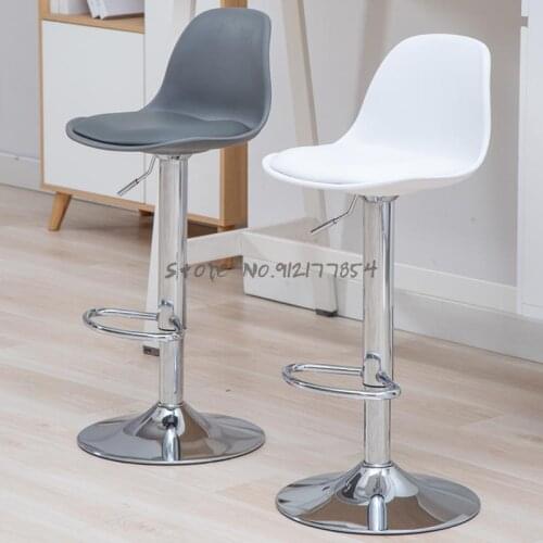 Bar stools Nordic modern minimalist front desk chair lift chair household high stools bar chair backrest stylish turn