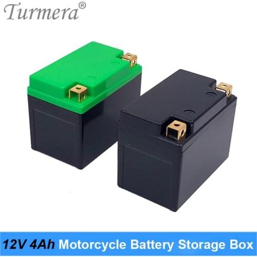 Turmera 12V 4Ah 5Ah Motorcycle Battery Storage Battery Box Can Hold 10Piece 18650 Li-ion Battery or 5Piece 32700 Lifepo4 Battery