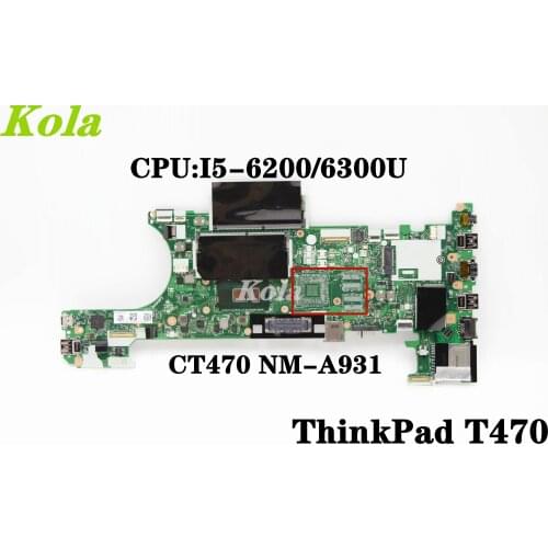 CT470 NM-A931 For Lenovo Thinkpad T470 notebook motherboard FRU 01HW527 00UR437 CPU I5-6200/6300U DDR4 100% fully tested