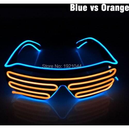 DC-3V Sound Active EL Wire 17 style multicolor Multicolor Glasses Cold Light Tube Rope Flexible Neon Party Decoration