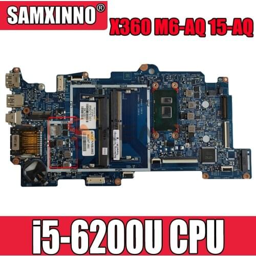 For HP X360 M6-AQ 15-AQ Laptop Motherboard With SR2EY i5-6200U CPU 856279-601 856279-001 448.07N07.0021 100% Tested Fast Ship