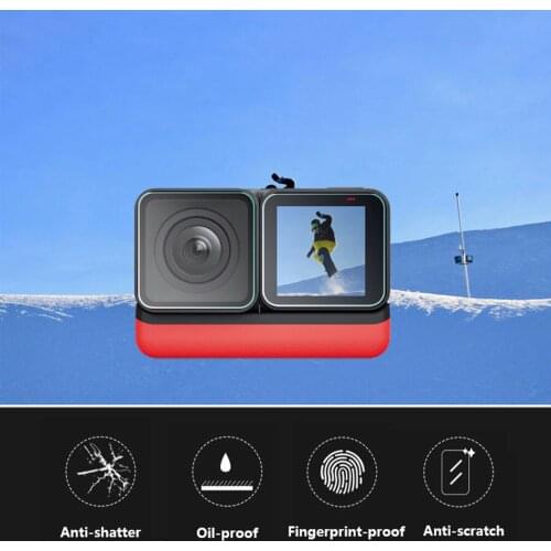 For Insta360 ONE R Twin Edition Tempered glasses Insta 360 ONE R 4k wide angle Camera Len Film Glass Protection Accessories