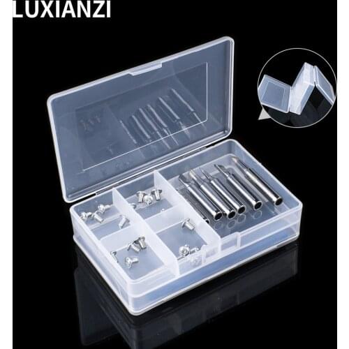 LUXIANZI Double-Side Portable Storage Box With Multi-Grid Jewelry Hand Account Cosmetics Hardware Parts Dustproof Tool Box