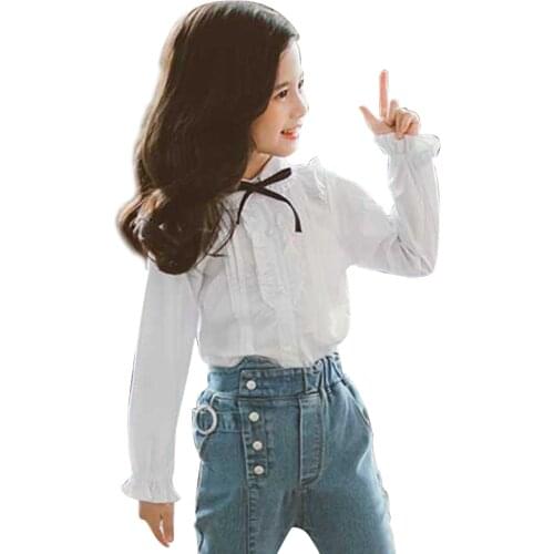 Hibisyn White Blouses For Girls
