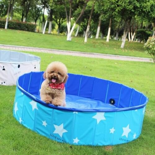 Pet Cat Dog PVC Folding Bath Tub Pool Summer Pet Cleaning Tool For Puppy Kitten Teddy Chihuahua Interesting Practical Dog Supply