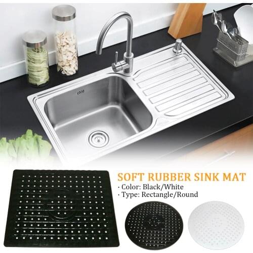 Placemat Table Anti Slip Home Soft Rubber Multifunctional Kitchen Heat Insulation Drying Sink Mat Protector Bathroom Quick Drain