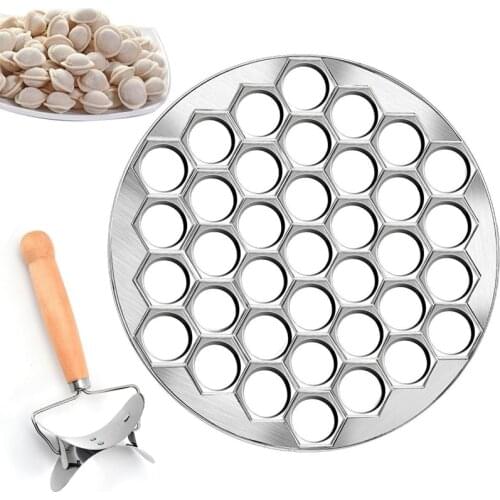 Kitchen DIY Tools 37 Holes Dumplings Maker Mold Aluminum Ravioli Mold Pastry Dough Cutter for Making Pastry Dumplings