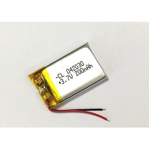 Dinto 1pc 200mAh Lithium Li-ion Polymer Battery 3.7V 402030 042030 Rechargeable Li-po Batteries for Toy GPS MP3 MP4 MP5 PSP