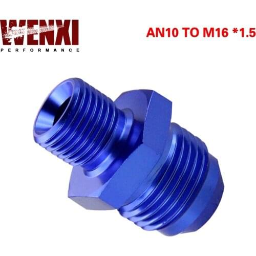 Male 10AN 10 AN Flare To M16x1.5(mm) Metric Straight Fitting AN 10To M16 *1.5 Port Adapter WX-SL816-10-163-011