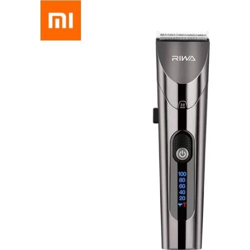 Xiaomi RIWA Hair Clipper Personal Electric Trimmer Rechargeable Strong Power Steel Cutter Head With LED Screen Washable Hot Sale