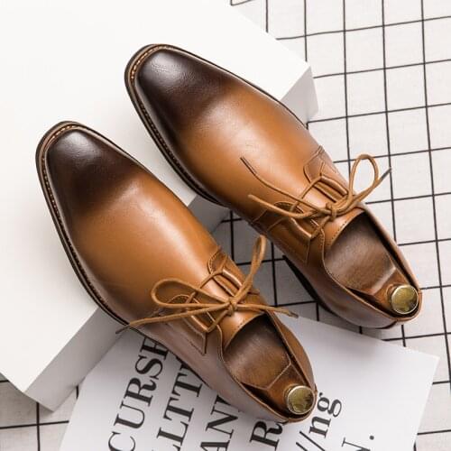 Plus size 47 mens formal shoes the latest PU leather lace up business shoes mens classic retro wedding shoes zapatillas hombre