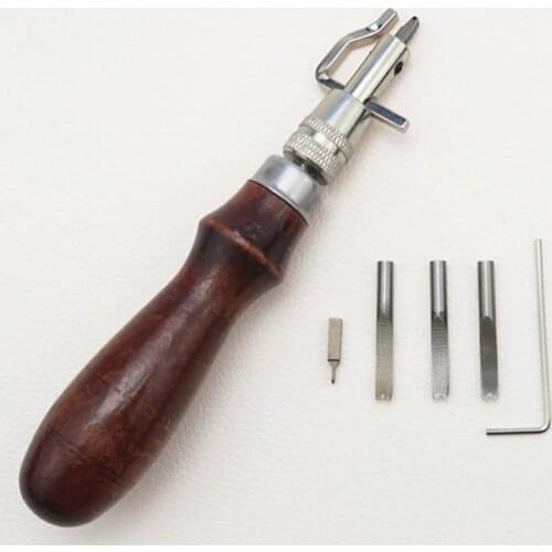 New 1 Set 7 in 1 Pro Leathercraft Adjustable Stitching and Groover Crease Leather Tool DIY Convenient