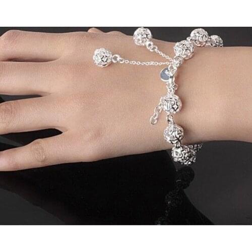 Charming Jewelry Color Silver Plated Geometric Bangles For Women