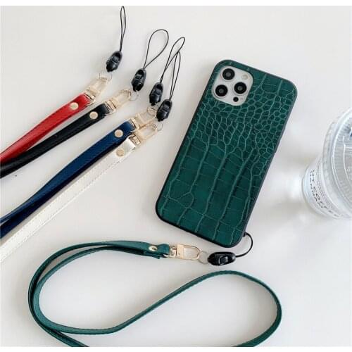 PU Leather Cell Phone Lanyard For iPhone Xiaomi Samsung Wrist Straps Keychain Camera Strap ID Card Gym USB Hanging Rope Red Blue