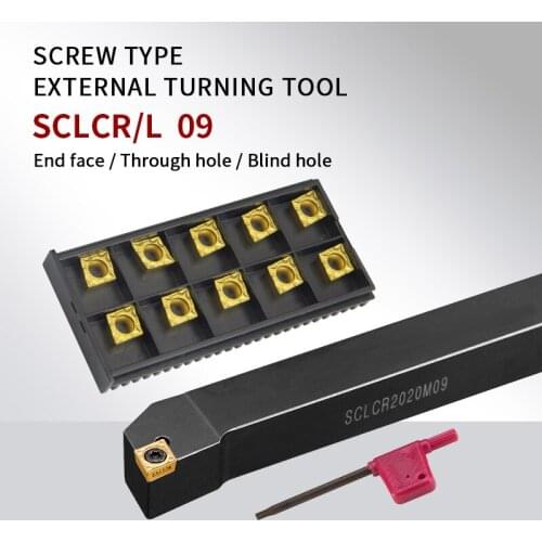 SCLCR/L Turning Tool SCLCR1212H09 SCLCL1616H09 SCLCR2020K09 SCLCR2525M09 External Turning Tool Holder For CCMT09 Carbide Inserts