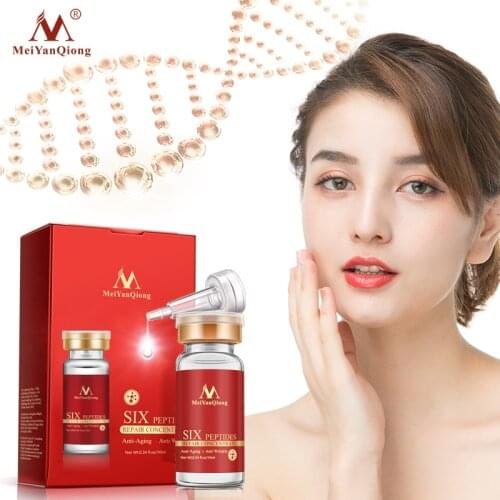MeiYanQiong Six Peptides Face Serum Anti-aging Anti Wrinkle Face Cream Improve Fine Lines Moisturizing Acne Removal Skin Repair