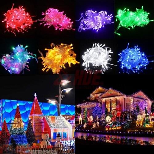 Outdoor Led String Lights 10 M-100 M Waterdichte Led Vakantie Strip Lamp Kralen Bruiloft kerstboom Nieuwe Jaar tuin Decoratie