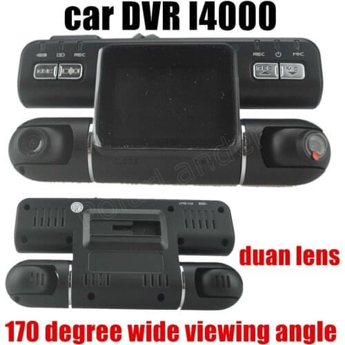 Hot sale Dual Lens I4000 Car DVR Allwinner A20 HD 170 Degree Wide Angle G-sensor auto camcorder Camera video recorder