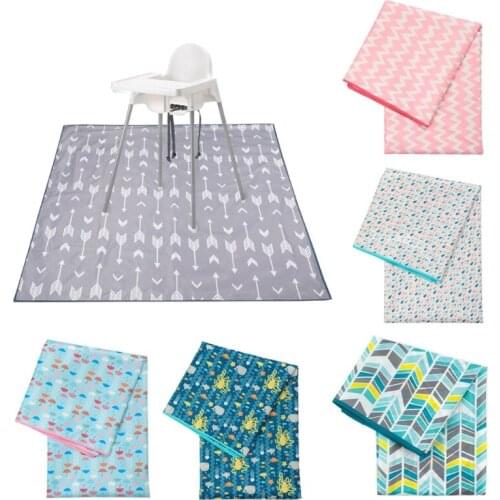 Splash Mat for High Chair/Arts/Crafts Washable Weaning Mat Waterproof Anti-Slip XXFE