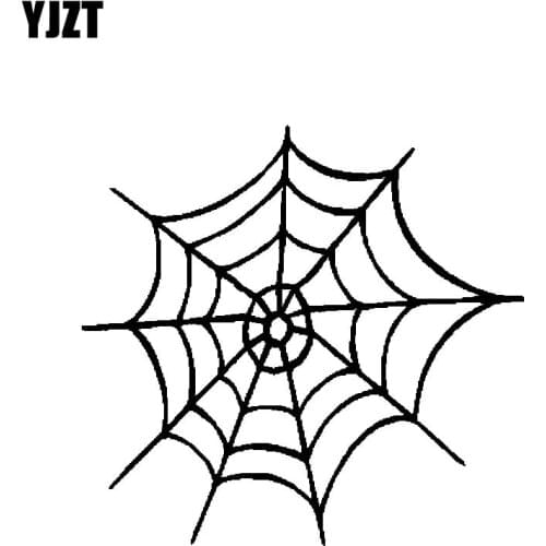 YJZT 15.2CM*14.5CM Big Spider Web Vinyl Decal Car Sticker Black/Silver C19-0219