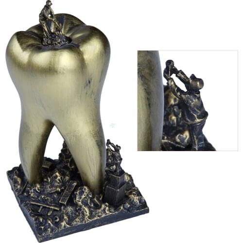 1pcs Dentist Gift Resin Crafts Toys Dental Teeth Handicraft Dental Clinic Decoration Furnishing Articles Creative Sculpture