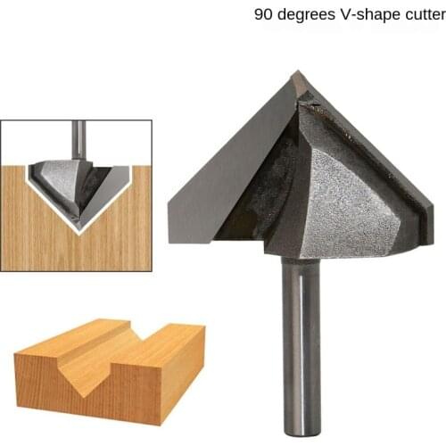 1PC 1/4" Shank 90 Degree V Groove Sign Lettering V-Groove V Grooving Router Bit 1-3/4"x 30mm
