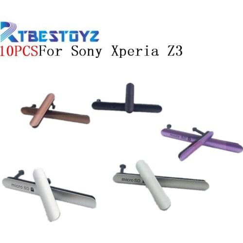 10PCS/Lot Original Micro SD SIM Card Charging Slot Port Dust Plug USB Cover For Sony Xperia Z3 D6603 D6653 Dust Cover