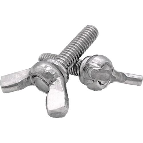 10pcs M5 butterfly hand screw muffs sleeves Ingots horn screws muff sleeve stainless steel bolt 8mm-50mm long