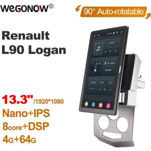 13.3 Inch 1920*1080 Ownice Android 10.0 for Renault L90 Logan Car Radio Multimedia Video Audio GPS head Unit Auto Rotatable