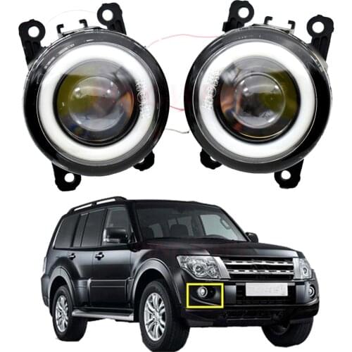 2PCS Fog Lamp Assembly Super Bright Front LED Fog Lights For Mitsubishi Pajero IV V8_W V9_W Closed Off-Road Vehicle 2007-2012