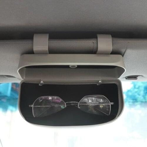 2021Car Mounted Lens Case Sunglasses Multi-Function Car Sun Visor Storage Box