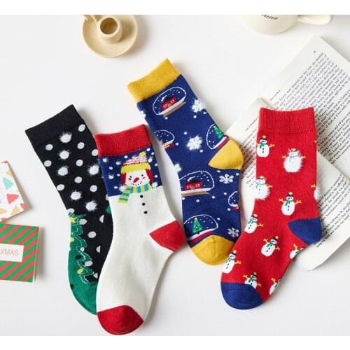 3 Pairs Warm Kids Socks Autumn Winter Cotton Long Socks Street Sports Style Personality Kids Boy Girl Cartoon Kids Tube Socks