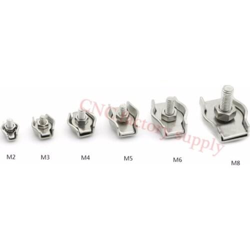 304 Stainless steel M2 M3 M4 M5 M6 M8 Simplex Wire Rope Clip Cable Clamp Wirerope Rigging Clamps Fastener
