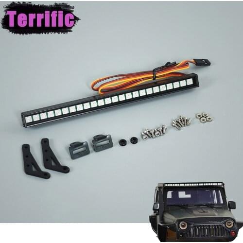 5-8V flicker RC Car LED Light Bar Bulbs Roof Lamp for 1/10 RC Crawler Traxxas TRX4 TRX6 Axial SCX10 90046 D90 TF2 Upgrade Parts