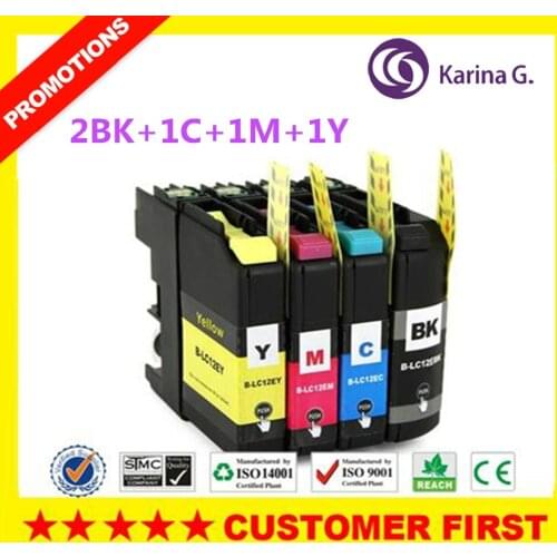 5PCS For LC-12E Ink Cartridges For Brother Inkjet PrinterMFC-J6925DW LC-12E Cartridges