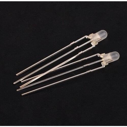 50PCS 3mm Double Color Double Color Common Anode Light-emitting Diode LED