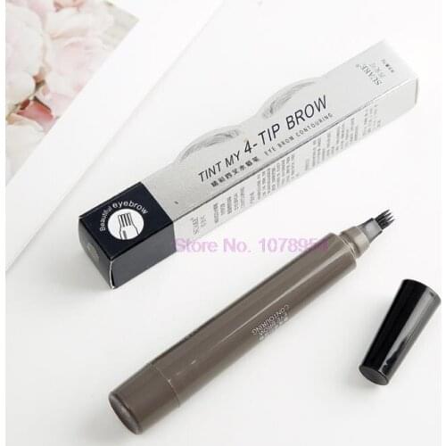 500pcs 5 Colors Waterproof Microblading Liquid Eyebrow Pencil Long Lasting Fork Tip Tattoo Tint Pen Eyebrow Dye Eyebrows hot