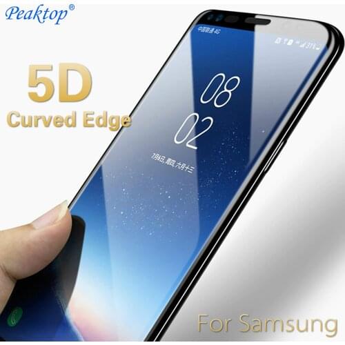 5D Curved Edge Tempered Glass For Samsung Galaxy A8 2018 J7 J5 J3 A3 A5 A7 2017 J5 Prime J7 Max Plus Full Cover Screen Protector