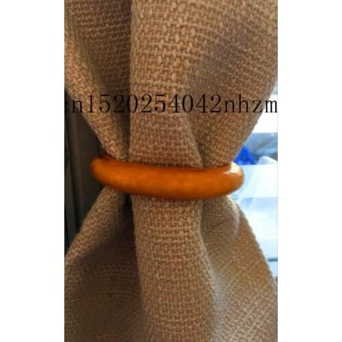 65mm lotus wood natual wood color curtain ring / wood circle/curtain ring holder with clear varnish brown paint free ship