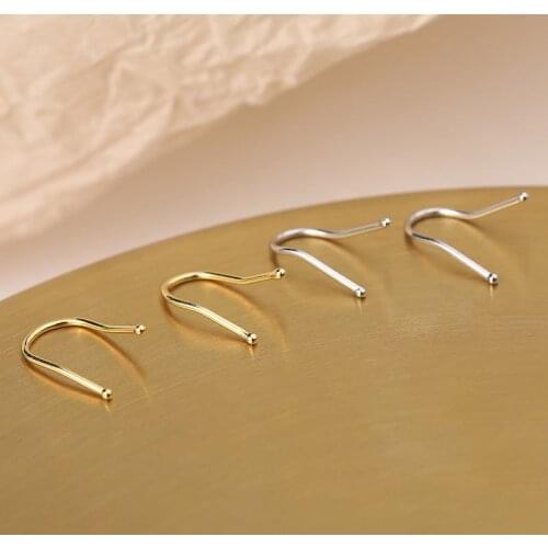 925 Sterling Silver Mini Small Stud Earring for Women Minimalist Simple Fashion Geometric Piercing Earring Wedding Party Jewelry