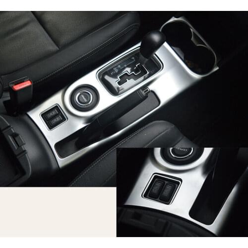 ABS Chrome Water Cup Holder Gear Shift Trim For Mitsubishi Outlander 2013-2016 Car modification Auto parts