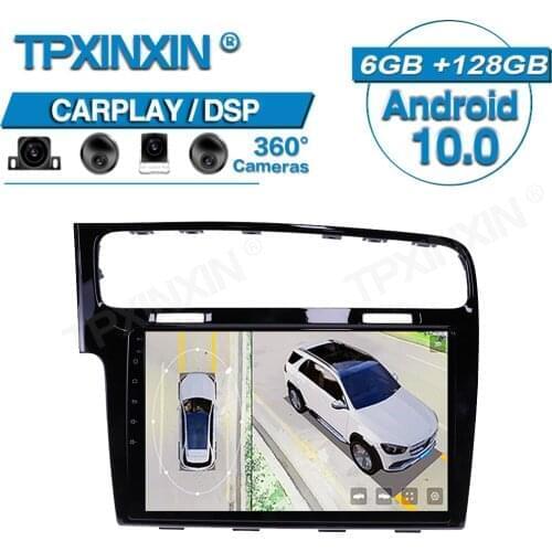 Android 10 For Volkswagen Golf 2014+ Car Radio 360 HD Auto Surround View Camera Car Multimedia Player Stereo Radio GPS Navigtion
