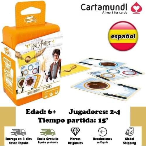 HARRY POTTER, card table game, Quidditch testing, Shuffle Cartamundi, family, kids, outdoor, official product
