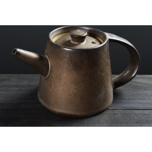 Coarse pottery teapot, ceramic filter, hand-made tea maker