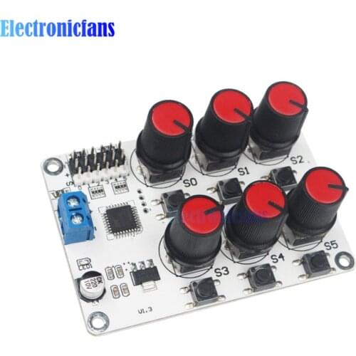 DC 5-8.4V 6 Channel Rotary Knob Servo Driver Controller Board Servo Tester Overcurrent Protection for Arduino DIY Robot Arm Part