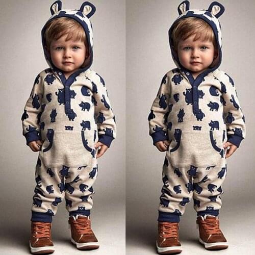 Winter Baby Rompers Long Sleeve Toddler Girls Overalls Autumn Animal Newborn Jumpsuits Infant Boys Clothing Hooded Outwear