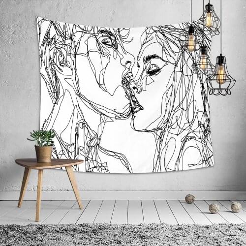 Decorative tapestry Nordic style bedroom tapestry 3D digital printing blanket net celebrity live background cloth hanging cloth